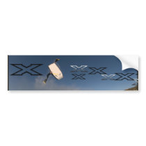 floating X sticker bumper stickers