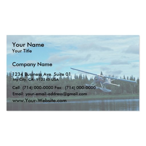 Floatplane Landing Business Card (front side)
