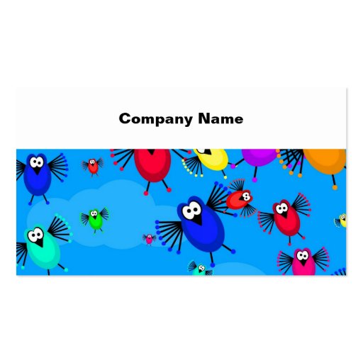 Flock of Birds Business Card Template (front side)