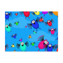 Flock of Birds postcards by prawny Flock of Birds postcards