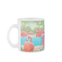 Flock of Flamingos Glass Mug