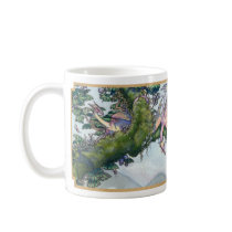 Flock of Orchid wyverns and parrot monkey mug