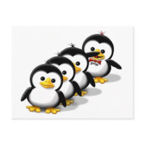 Flock of Penguins Postcard