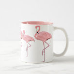 flock of pink flamingos coffee mug