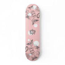 Flock/ pinkpolkadots skateboards by Rfarrelldesign Flock/ pinkpolkadots skateboards