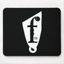 Flocked B & W Mouse Pad mousepads