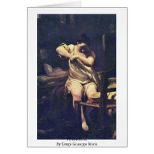 Flohsucherin By Crespi Giuseppe Maria Greeting Card