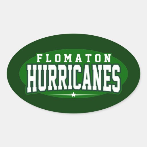 Flomaton High School; Hurricanes Oval Sticker Zazzle
