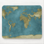 Flooded World Map Mouse Pad