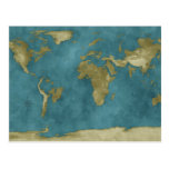 Flooded World Map Postcards