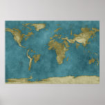 Flooded World Map Posters