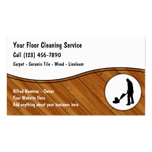 Floor Cleaning Business Cards (front side)