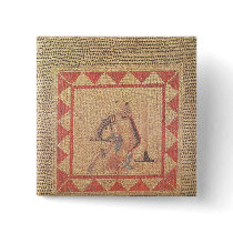 Floor depicting a gladiator, from Flace Pinback Button