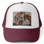 Floor Mosaic Scene, Child And Donkey Fragment Trucker Hats