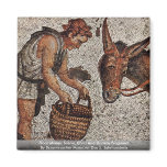 Floor Mosaic Scene, Child And Donkey Fragment Fridge Magnets
