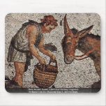 Floor Mosaic Scene, Child And Donkey Fragment Mousepad