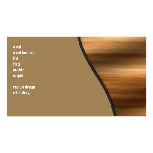 flooring and carpeting business card (back side)
