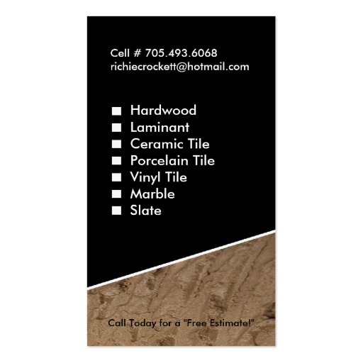Flooring - Business Cards (back side)