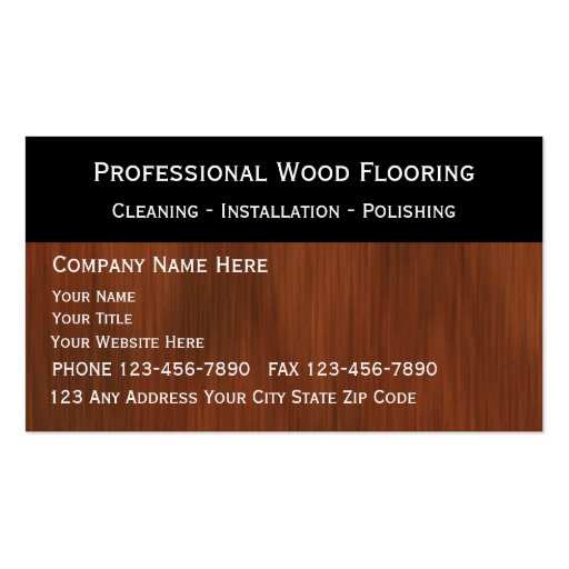 Flooring Business Cards (front side)