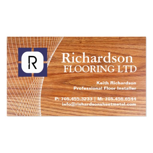 FLOORING COMPANY BUSINESS CARD (front side)