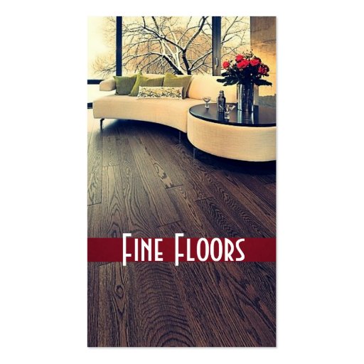 Flooring, Construction Business Card (front side)