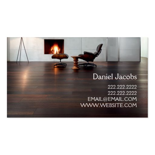 Flooring Hardwood Marble Construction Business Card Template (back side)