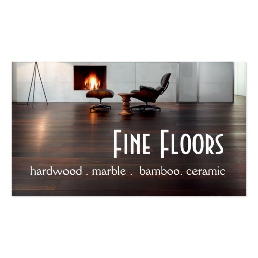 Flooring Hardwood Marble Construction Business Card Template (front side)