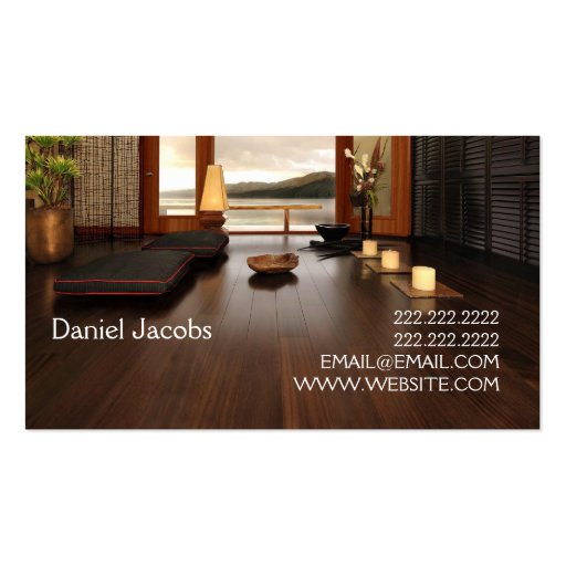 Flooring Hardwood Marble Construction Business Card (back side)
