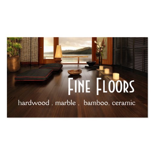 Flooring Hardwood Marble Construction Business Card (front side)