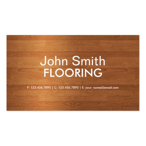 Flooring Modern Professional Plain Simple Business Cards (front side)