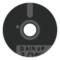 Floppy Disc Backup stickers by Tomaniac Floppy Disc Backup stickers