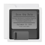 Floppy Disc Save the Date Announcement, Gray