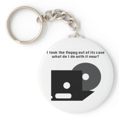 Floppy Disk Funnies keychains