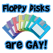 Floppy Disks are Gay photo sculptures