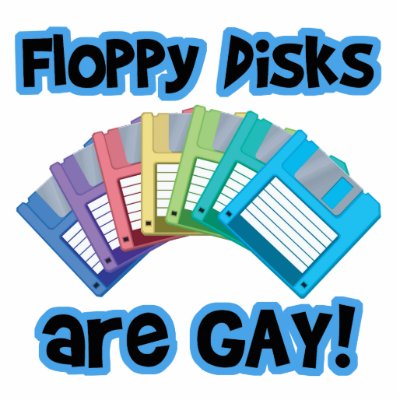 Floppy Disks are Gay Photo Cut Outs by geekme