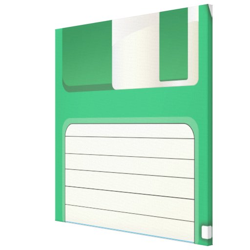 Floppy Disks Stretched Canvas Print