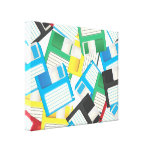 Floppy Disks Stretched Canvas Print