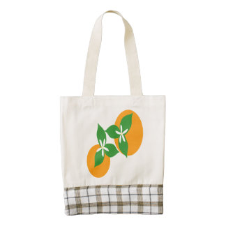 Flor anaranjado bolsa tote zazzle HEART