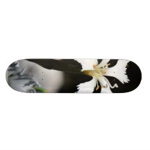 Flor blanca hermosa patines personalizados