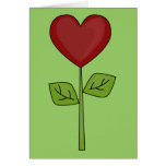 Flor colorida del corazón del cumpleaños tarjeta