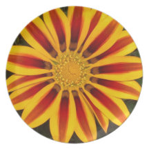Flor colorida plato de cena