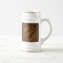Flor de la Cuero-Mirada Tazas De Café