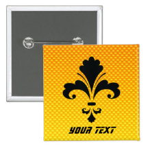 Flor de lis amarillo-naranja pins