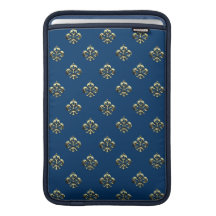 Flor de lis metálica (oro) funda  MacBook