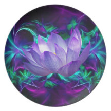 Flor de loto púrpura y su significado plato