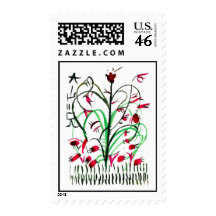 flor japonesa postage