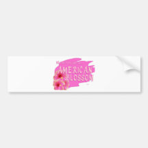FLOR ROSADO PEGATINA DE PARACHOQUE