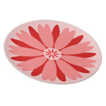 Flor salvaje roja plato de comida