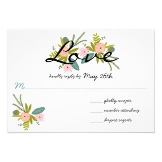 Flora and Fauna Invitation RSVP