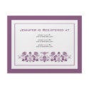 Flora Bee Registry Card invitation